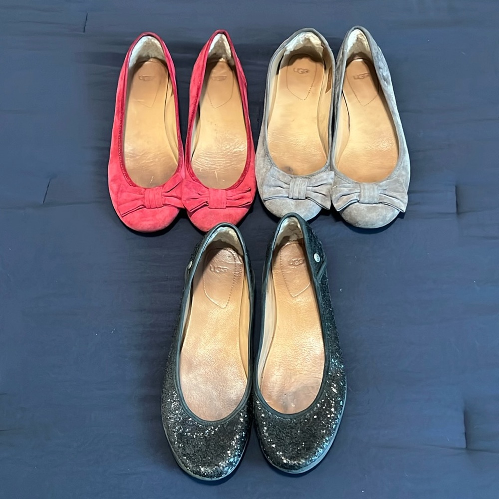 UGG Ballet Flats Bundle!  3 Pairs for the Price of 1!